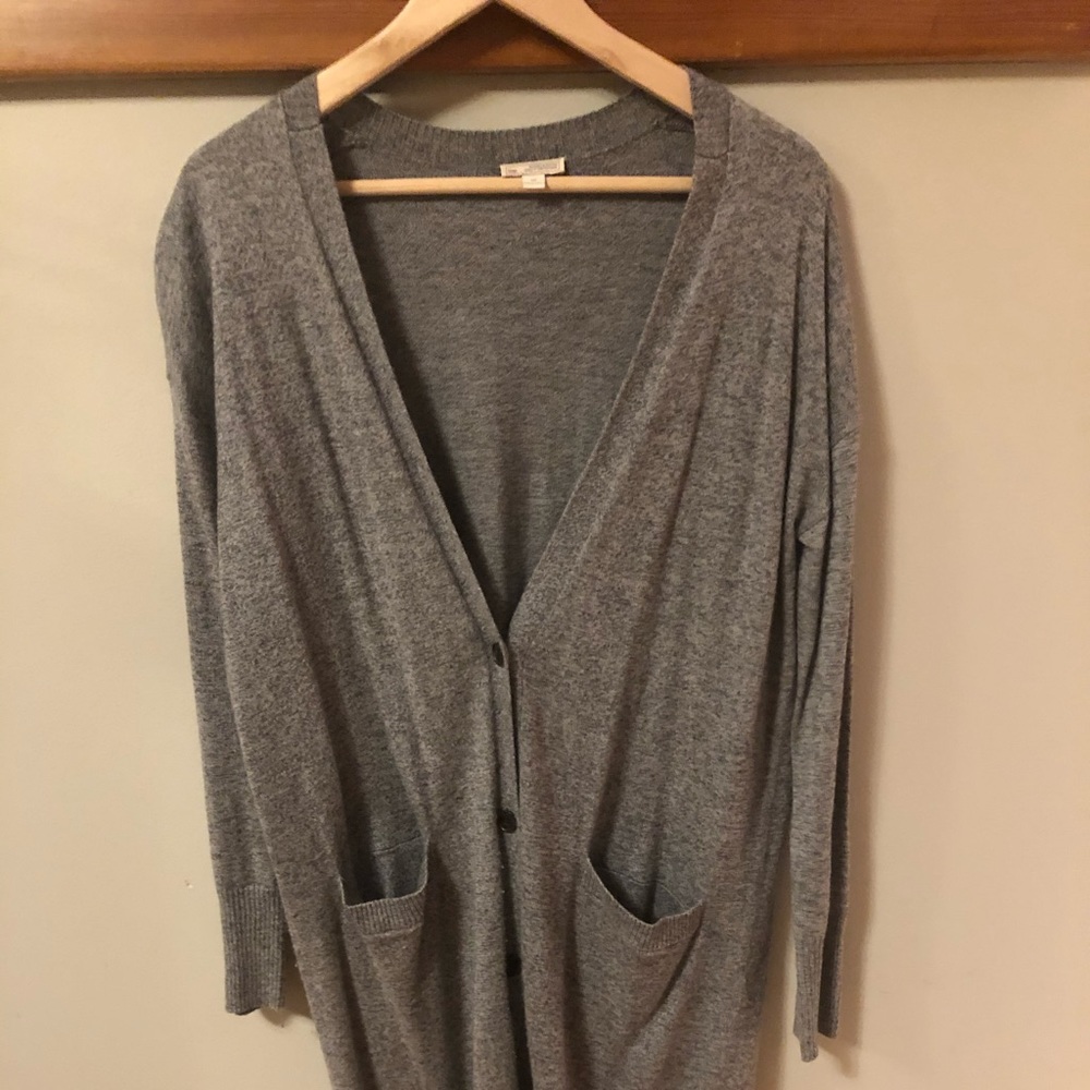 Grey long cardigan